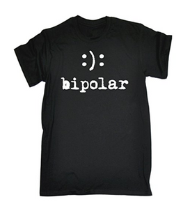 BIPOLAR SMILEY SAD FACE Printed T-shirt