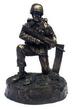 Kneeling Royal Signals Soldier Cold Cast Bronze Military Statue Sculpture