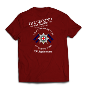 COLDSTREAM GUARDS 2ND BATTALION 25th ANNIVERSARY Printed T-Shirt