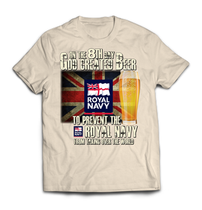 On the 8th Day Royal Navy Printed T-Shirt