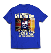 On the 8th Day Royal Navy Printed T-Shirt