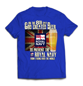 On the 8th Day Royal Navy Printed T-Shirt