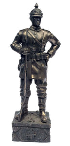 WW1 German Soldier Bronze Statue
