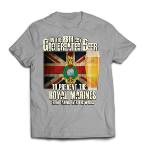 On the 8th Day Royal Marines Printed T-Shirt