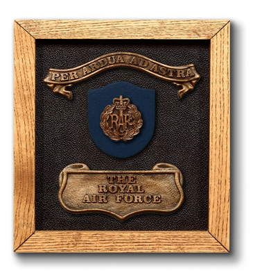 Royal Air Force Solid Oak Plaque