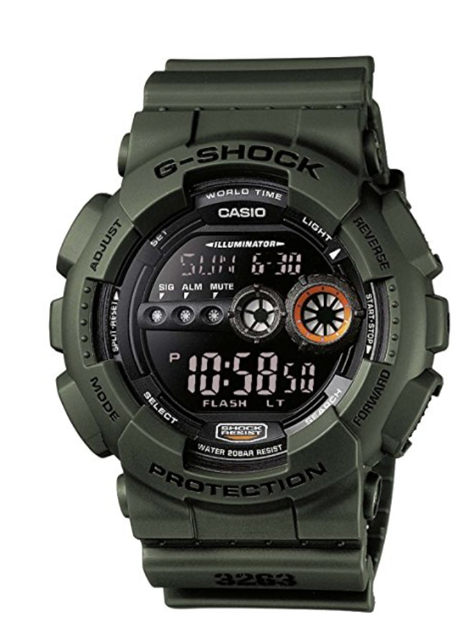 G-Shock Men's Digital Watch with Resin Strap GD-100MS-3ER