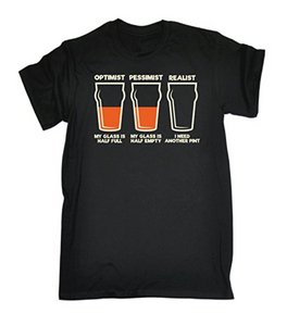 THE OPTIMIST PESSIMIST REALIST Printed T-shirt