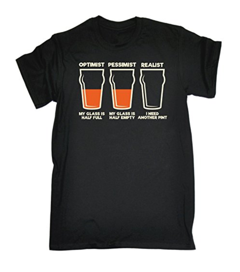 THE OPTIMIST PESSIMIST REALIST Printed T-shirt