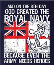 GOD CREATED THE ROYAL NAVY PRINTED T-SHIRT