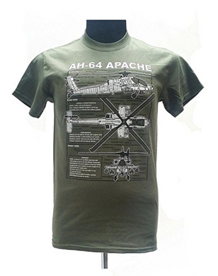 Apache AH-64 Helicopter T-Shirt