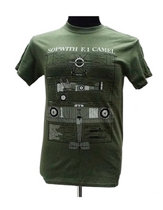 Camel Biplane World War I Aircraft Military T Shirt