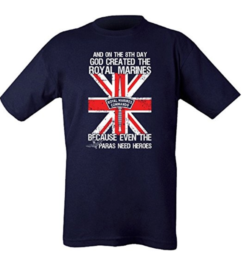 GOD CREATED THE ROYAL MARINES T-SHIRT