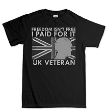Freedom Isnt Free UK War Veteran Poppy T-shirt