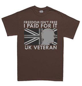 Freedom Isnt Free UK War Veteran Poppy T-shirt