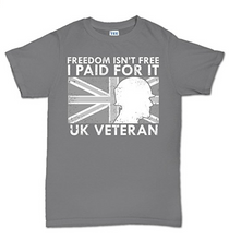 Freedom Isnt Free UK War Veteran Poppy T-shirt