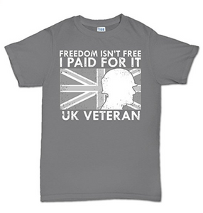 Freedom Isnt Free UK War Veteran Poppy T-shirt