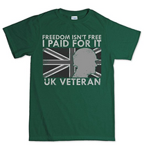 Freedom Isnt Free UK War Veteran Poppy T-shirt
