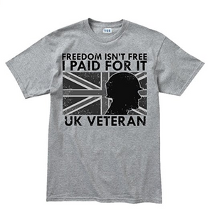 Freedom Isnt Free UK War Veteran Poppy T-shirt
