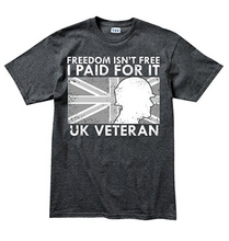 Freedom Isnt Free UK War Veteran Poppy T-shirt