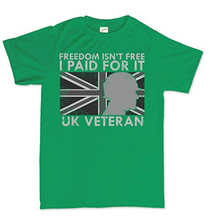 Freedom Isnt Free UK War Veteran Poppy T-shirt