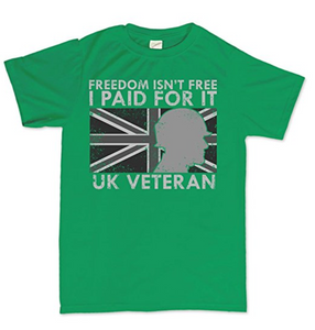 Freedom Isnt Free UK War Veteran Poppy T-shirt