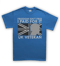 Freedom Isnt Free UK War Veteran Poppy T-shirt