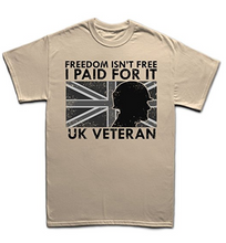Freedom Isnt Free UK War Veteran Poppy T-shirt