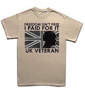 Freedom Isnt Free UK War Veteran Poppy T-shirt