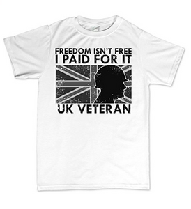 Freedom Isnt Free UK War Veteran Poppy T-shirt