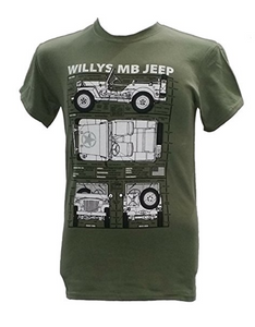 Willy's Jeep US Military T Shirt