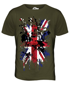 Great Britain Union Jack Abstract Flag Printed T Shirt