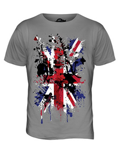 Great Britain Union Jack Abstract Flag Printed T Shirt
