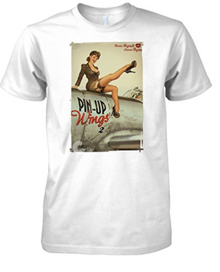 WW2 Retro Pin Up Mens T Shirt