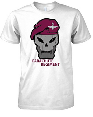 Parachute Regiment Beret and Skull Mens T Shirt