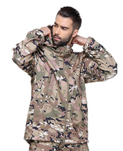 Military Camo Fleece Lined Waterproof Softshell Jacket