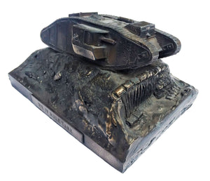 World War One Mark IV Male Tank 1/72 Cold Cast Bronze Military Statue