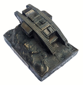 World War One Mark IV Male Tank 1/72 Cold Cast Bronze Military Statue