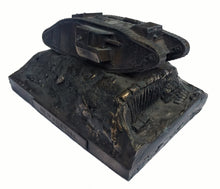 World War One Mark IV Male Tank 1/72 Cold Cast Bronze Military Statue