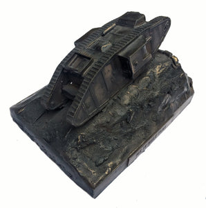 World War One Mark IV Male Tank 1/72 Cold Cast Bronze Military Statue