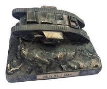 World War One Mark IV Male Tank 1/72 Cold Cast Bronze Military Statue