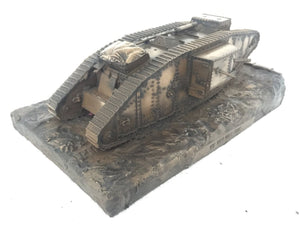World War One Mark IV Male Tank Cold Cast Bronze Statue