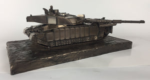 Challenger 2 Main Battle Tank Desert Skirts Cold Cast Bronze Statue