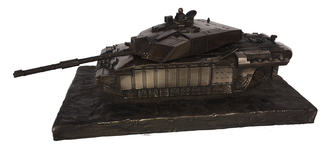 Challenger 2 Main Battle Tank Desert Skirts Cold Cast Bronze Statue