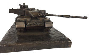 Challenger 2 Main Battle Tank Desert Skirts Cold Cast Bronze Statue