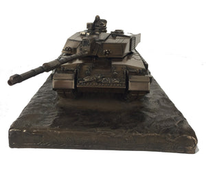 Challenger 2 Main Battle Tank Desert Skirts Cold Cast Bronze Statue