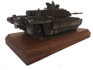 Challenger 2 Main Battle Tank Mahogany Mounted Cold Cast Bronze Statue