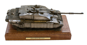 Challenger 2 Main Battle Tank Mahogany Mounted Cold Cast Bronze Statue