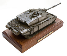 Challenger 2 Main Battle Tank Mahogany Mounted Cold Cast Bronze Statue