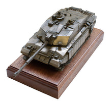 Challenger 2 Main Battle Tank Mahogany Mounted Cold Cast Bronze Statue