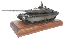 Challenger 1 Main Battle Tank Mahogany Mounted Cold Cast Bronze Statue